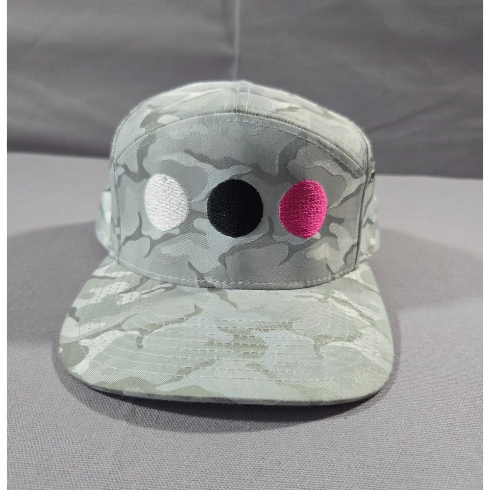 No Bogeeys Hat Gray White Camo Golf Snapback Vented Cap Reflective Sheen